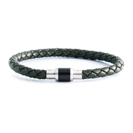 Army Green Leather Bracelet