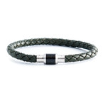 Army Green Leather Bracelet