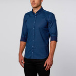 Mastro Button-Up // Navy + Blue (L)