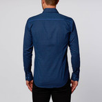 Mastro Button-Up // Navy + Blue (L)