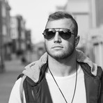 The Hughes // Black Polarized Titanium Aviators