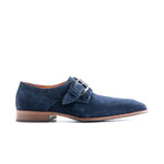 Stansted Suede Monk Strap Brogue // Navy (Euro: 45)