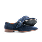 Stansted Suede Monk Strap Brogue // Navy (Euro: 43)