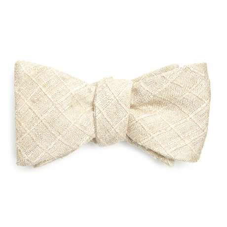 Tasty Ties // Cream Cross-Hatch Bow Tie // Cream