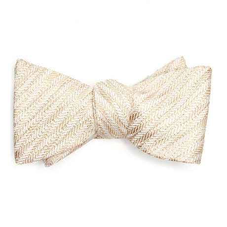 Tasty Ties // Gold Zags Bow Tie // Gold + White