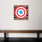 Marvel Comic Book Marvel Captain America Logo (18"W x 18"H x 0.75"D)