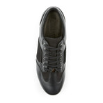 Leather + Suede Trainer // Black (Euro: 44)