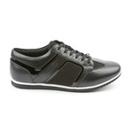 Leather + Suede Trainer // Black (Euro: 40)