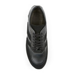 Suede + Leather Trainer // Black (Euro: 43)