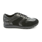 Suede + Leather Trainer // Black (Euro: 43)