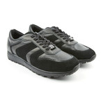 Suede + Leather Trainer // Black (Euro: 45)