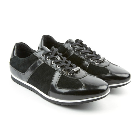 Patent Leather + Suede Trainer // Black (Euro: 40)