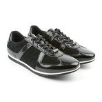 Patent Leather + Suede Trainer // Black (Euro: 42)
