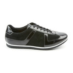 Patent Leather + Suede Trainer // Black (Euro: 45)
