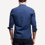 Kuegou // Casual Button-Down // Blue (XL)