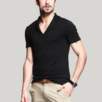 Deep V-Neck Tee // Black (L)