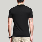 Deep V-Neck Tee // Black (L)