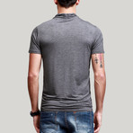 Deep V-Neck Tee // Dark Grey (L)
