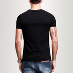 Solid V-Neck Tee // Black (2XL)