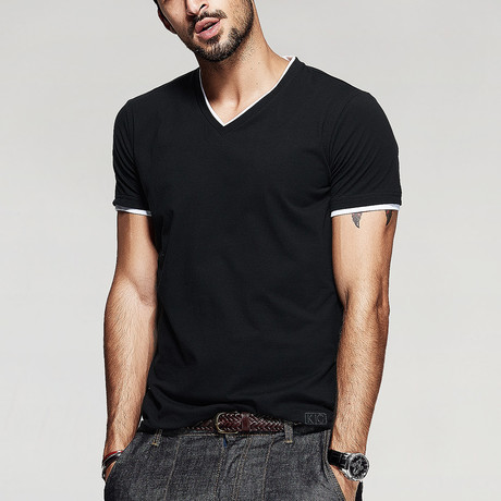 Casual V-Neck // Black (M)