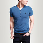 V-Neck Henley // Dark Blue (M)