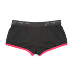 Pop Noir Retro Short // Black + Fuchsia (S)