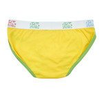 Pop Mod Athletic Brief // Yellow + Lemon (S)