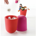 Duo Vase and Stool (Red)