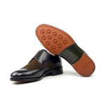 Calfskin + Suede Wingtip Derby // Black + Brown (Euro: 45)