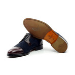 Calfskin + Suede Cap-Toe Derby // Brown (Euro: 42)