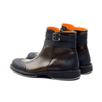 Buckled Cap-Toe Chelsea Boot // Brown + Black (Euro: 46)