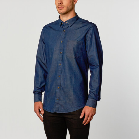 Washed Denim Button-Down // Indigo (S)