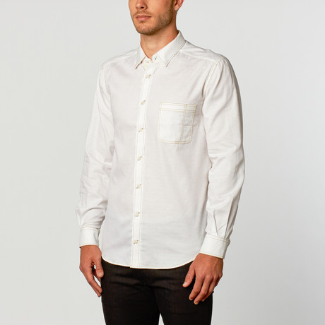 Textured Dress Shirt // Salt (S)