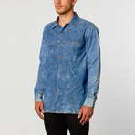 Denim Diamond Shirt // Blue (L)