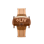 LIV Genesis X1 Chronograph Quartz // Rose Gold // 1260.45.90.A201.D200