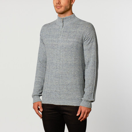 Long-Sleeve Zip Sweater // Shore Blue (S)