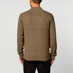 Long-Sleeve Zip Sweater // Dark Wood (XL)