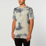 Abstract Short-Sleeve Tee // Blue + White (M)