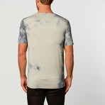 Abstract Short-Sleeve Tee // Blue + White (M)