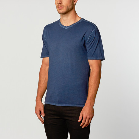 Short-Sleeve V-Neck // Blue (S)