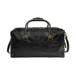 Charles Leather Duffle (Black)