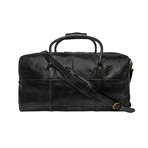 Charles Leather Duffle (Black)