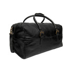 Charles Leather Duffle (Black)