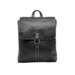 Hector Leather Backpack (Black)