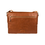 Fred // Leather Messenger (Black)