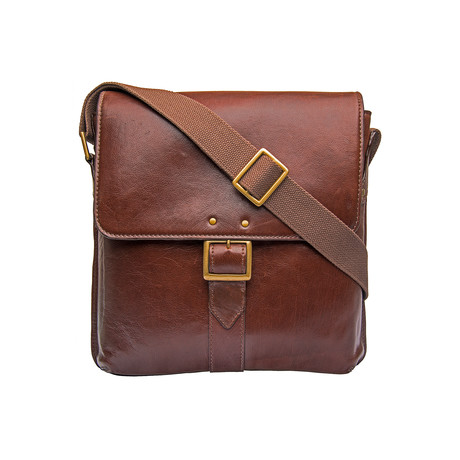 Vespucci Vertical Messenger // Brown // Medium