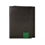 Dylan // Trifold Wallet (Black + Green)