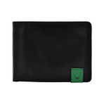 Dylan // Slim Bifold (Black + Green)