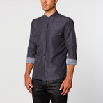 Medium Dot Button-Up Shirt // Navy (XL)