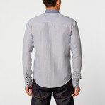 Speckled Button-Up Shirt // Blue (2XL)